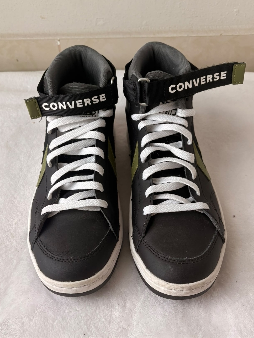 Converse Black & Olive Green High-Top Sneakers - Picture 2 of 3